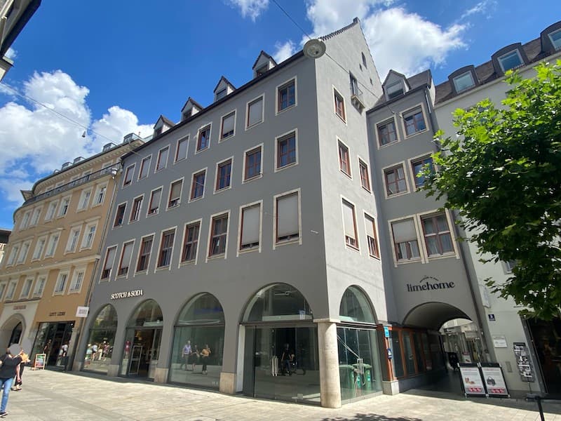 Ansicht saniertes Gebäude in der Annastraße Augsburg