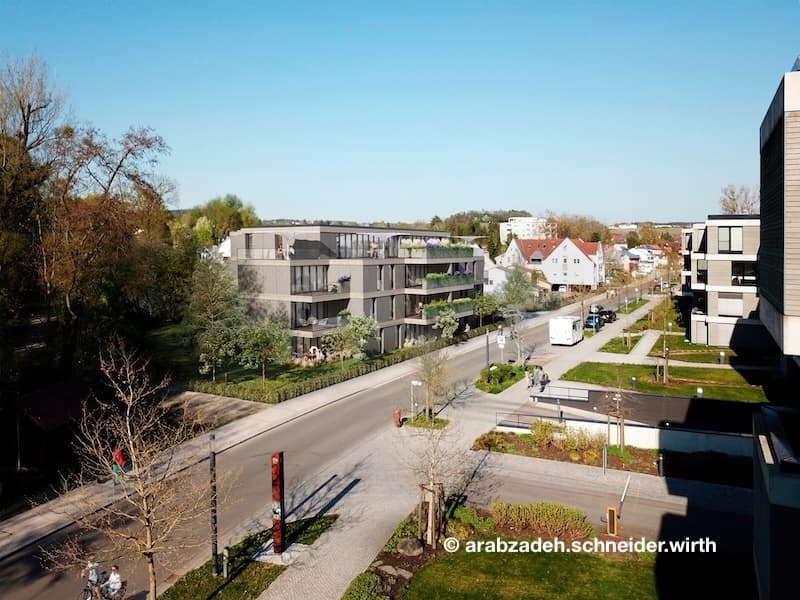 Neubau Wohnanlage in Kressbronn am Bodensee mit moderner Architektur – Planung der technischen Gebäudeausrüstung (TGA), energieeffiziente Haustechnik, Heizungs-, Lüftungs- und Sanitärkonzept für nachhaltigen Geschosswohnungsbau.